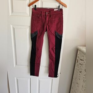 Rag & Bone 26 Burgundy Black 28x28 Excellent Condition!